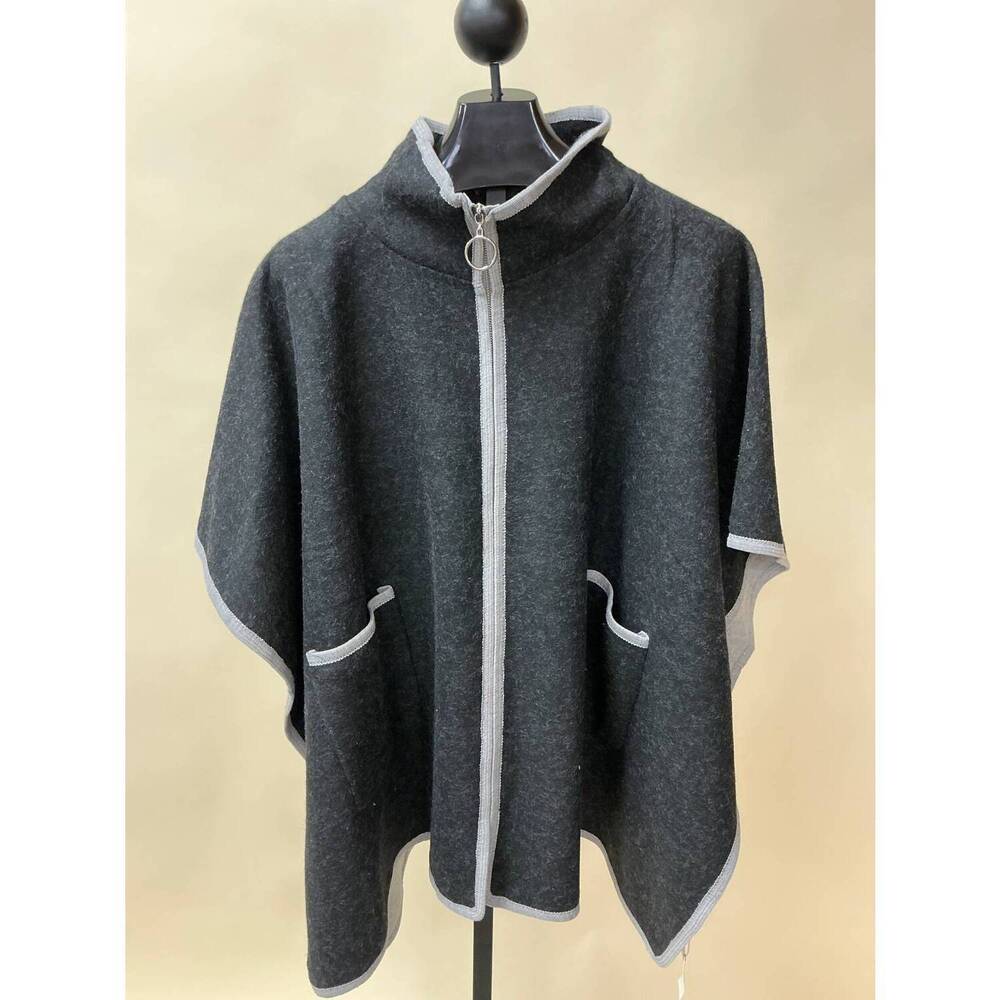 NEW PRETTY PERSUASIONS women's cascades capes in black/gray trim